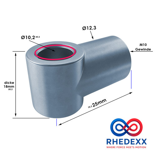 T-Auge Hammerkopf Hammer Auge M10 25mm Ø10mm